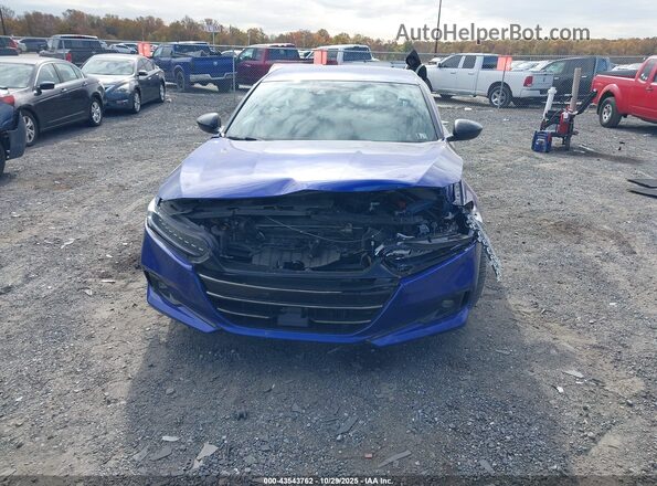 1HGCV3F24NA019873 2022 HONDA ACCORD Blue Vista del cuadro de instrumentos