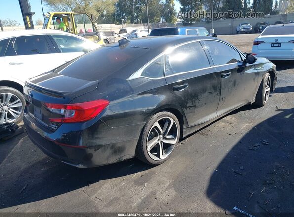 1HGCV3F29NA000039 2022 HONDA ACCORD HYBRID Black Tył prawy