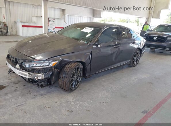 1HGCV3F4XLA008911 2020 HONDA ACCORD Gray Vista tres cuartos delantera izquierda