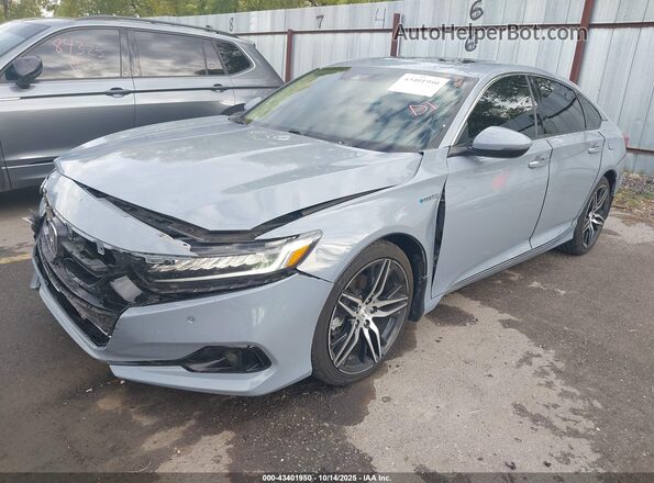 1HGCV3F93NA024463 2022 HONDA ACCORD Gray Передня ліва чверть