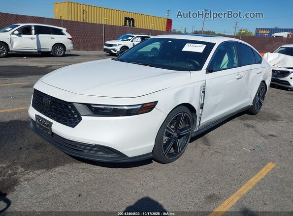 1HGCY2F56RA006012 2024 HONDA ACCORD White წინა მარცხენა ხედი სამი მეოთხედიდან