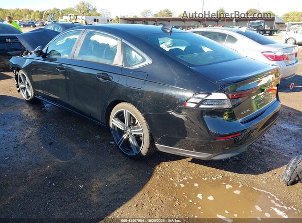 1HGCY2F59PA012612 2023 HONDA ACCORD HYBRID Black Rear left