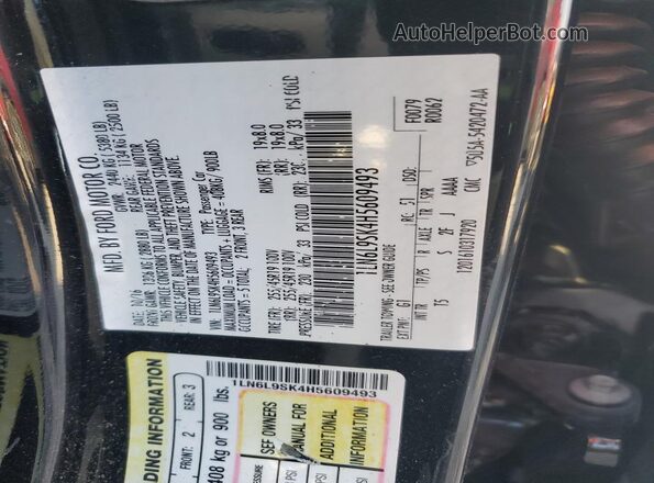 1LN6L9SK4H5609493 2017 LINCOLN CONTINENTA Черный 