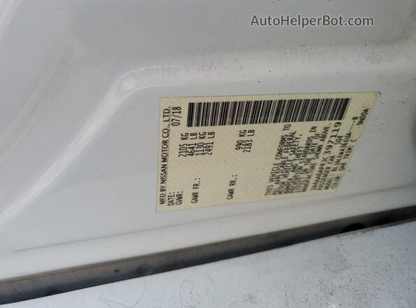 1N4AA6AP4JC397119 2018 NISSAN MAXIMA White 