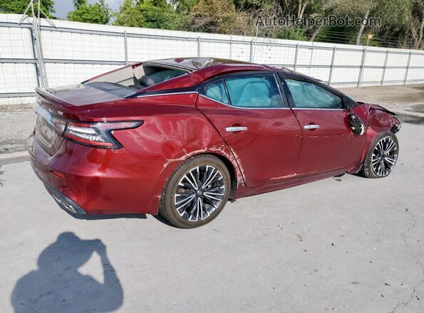 1N4AA6CV3MC502037 2021 NISSAN MAXIMA Бордовый Задняя правая четверть