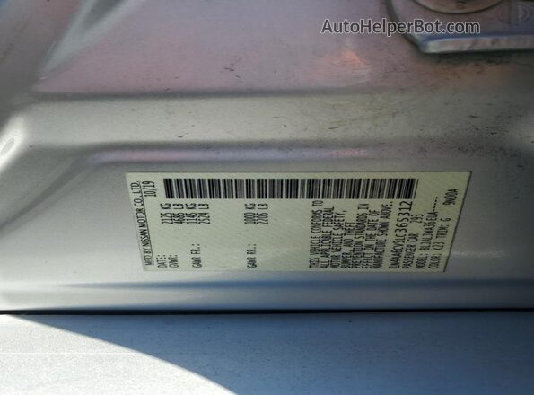 1N4AA6CV5LC365312 2020 NISSAN MAXIMA Silver Widok komory silnika