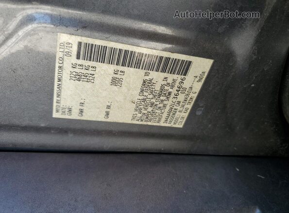 1N4AA6DV2LC364696 2020 NISSAN MAXIMA SL Silver Вид підкапотного простору