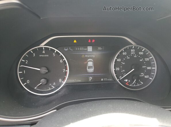 1N4AA6EV0LC385271 2020 NISSAN MAXIMA SR White Սարքավորումների վահանակի տեսք