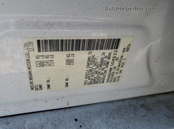 1N4AA6EV0MC504633 2021 NISSAN MAXIMA SR Белый Вид подкапотного пространства