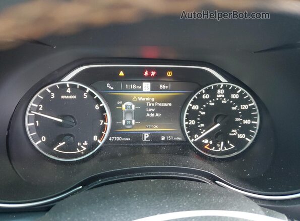 1N4AA6EV7MC510641 2021 NISSAN MAXIMA SR Белый Вид щитка приборов