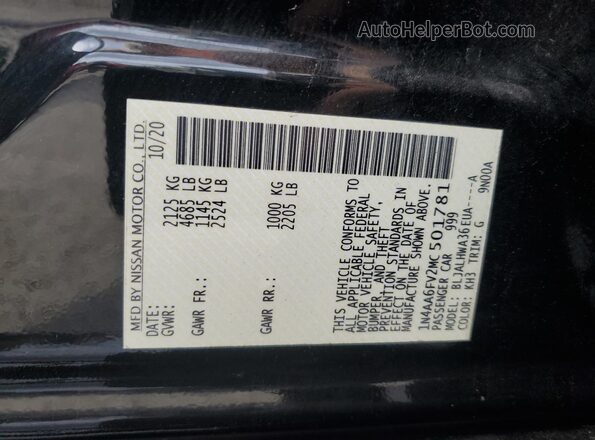1N4AA6FV2MC501781 2021 NISSAN MAXIMA PLATINUM Black 