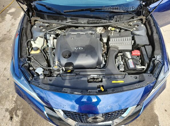 1N4AA6FV7MC511481 2021 NISSAN MAXIMA PLATINUM Blue უკანა სალონის ხედი