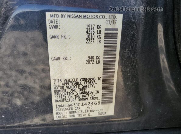 1N4AL3AP3JC142468 2018 NISSAN ALTIMA Black 