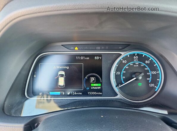 1N4AZ1CV1MC551779 2021 NISSAN LEAF Черный Вид щитка приборов