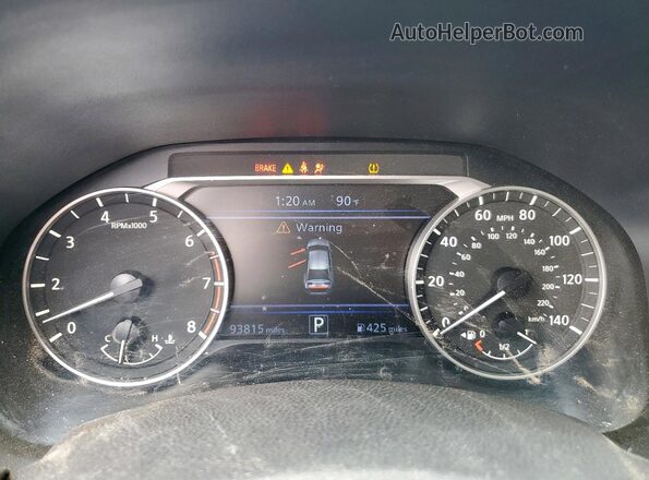 1N4BL4BV2LC163287 2020 NISSAN ALTIMA Серый Вид щитка приборов