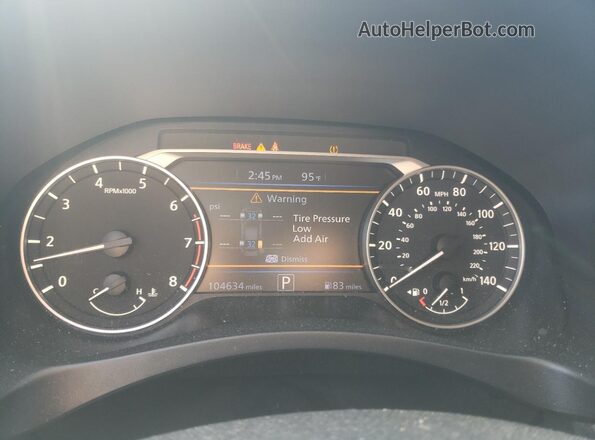 1N4BL4BV2LC236884 2020 NISSAN ALTIMA Silver Instrument cluster view