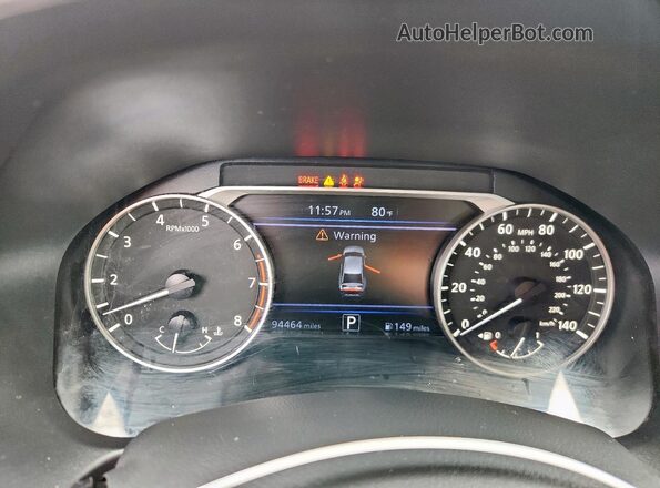 1N4BL4BV4LC205202 2020 NISSAN ALTIMA White Սարքավորումների վահանակի տեսք