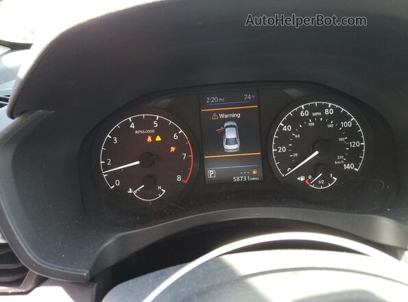 1N4BL4BVXMN417981 2021 NISSAN ALTIMA Blue ხელსაწყოთა პანელის ხედი