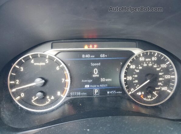 1N4BL4CV4NN303085 2022 NISSAN ALTIMA Black Instrument cluster view