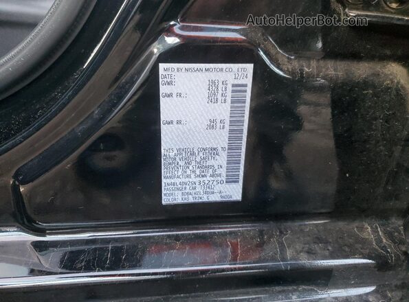 1N4BL4DV2SN352750 2025 NISSAN ALTIMA Black Вид підкапотного простору