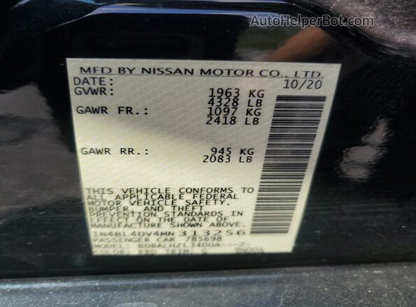 1N4BL4DV4MN313256 2021 NISSAN ALTIMA Charcoal 