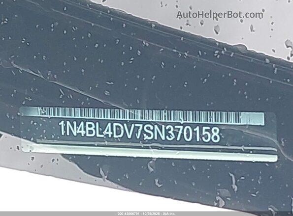 1N4BL4DV7SN370158 2025 NISSAN ALTIMA White Вид підкапотного простору