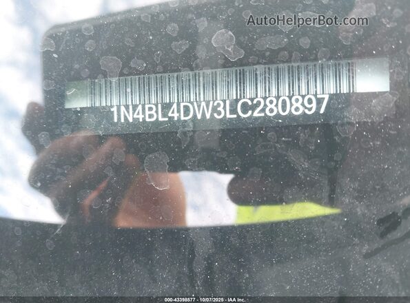 1N4BL4DW3LC280897 2020 NISSAN ALTIMA Gray ძრავის განყოფილების ხედი