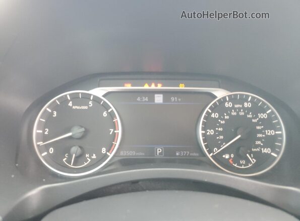 1N4BL4EV7KC232226 2019 NISSAN ALTIMA Silver Instrument cluster view