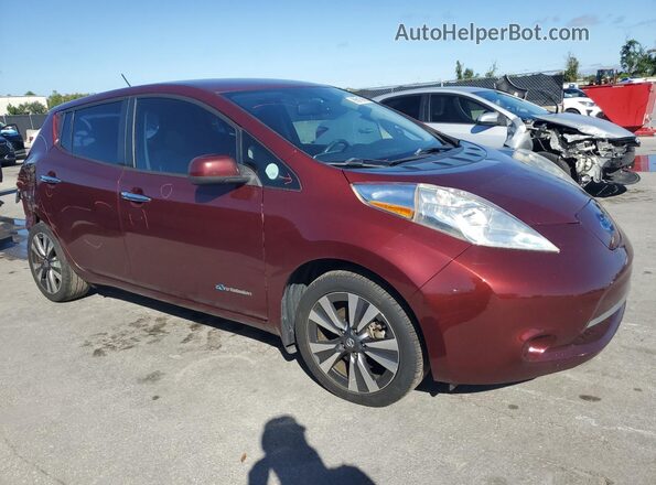 1N4BZ0CP2GC305957 2016 NISSAN LEAF Бордовый Передняя правая четверть