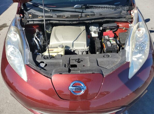 1N4BZ0CP2GC305957 2016 NISSAN LEAF Бордовый Вид подкапотного пространства