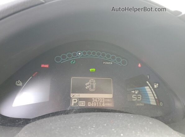 1N4BZ0CP4GC313283 2016 NISSAN LEAF Silver Vista del cuadro de instrumentos