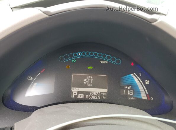 1N4BZ0CP5GC303104 2016 NISSAN LEAF Gray Widok zestawu wskaźników