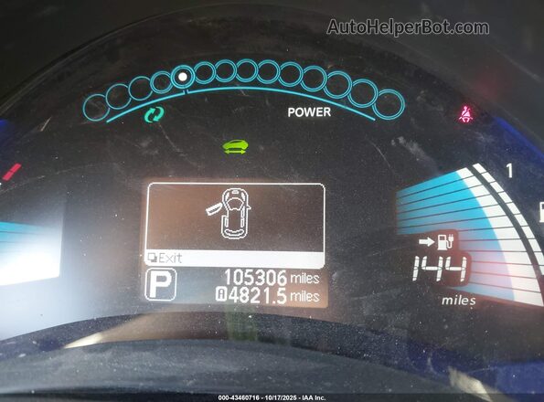 1N4BZ0CPXHC305884 2017 NISSAN LEAF Gray უკანა სავარძლების ხედი