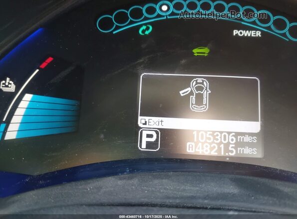 1N4BZ0CPXHC305884 2017 NISSAN LEAF Gray 