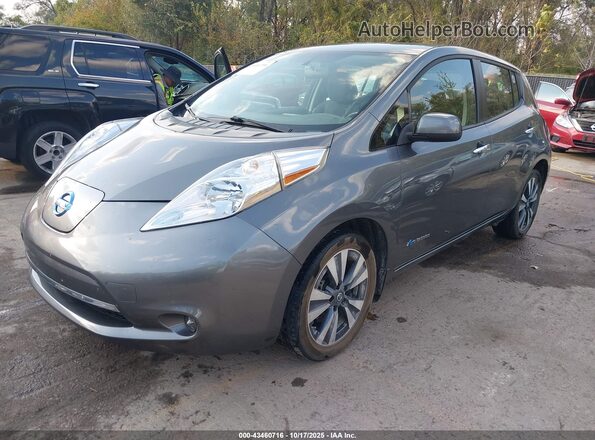 1N4BZ0CPXHC305884 2017 NISSAN LEAF Gray წინა მარცხენა ხედი სამი მეოთხედიდან