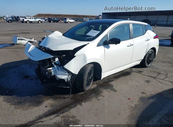 1N4CZ1CV1PC553593 2023 NISSAN LEAF White Vista tres cuartos delantera izquierda