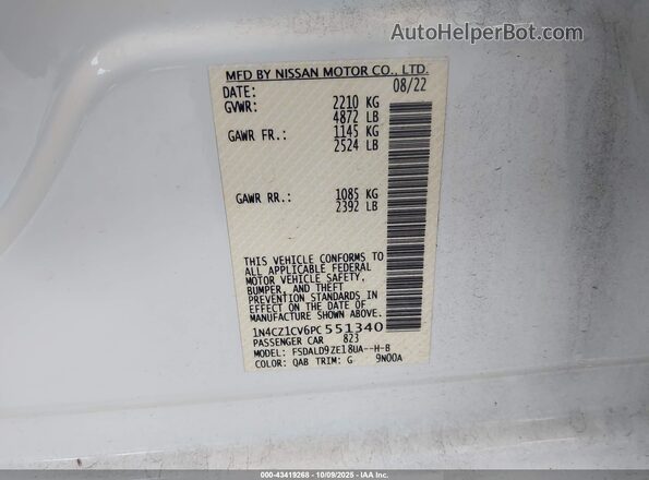1N4CZ1CV6PC551340 2023 NISSAN LEAF White Vista del compartimento del motor