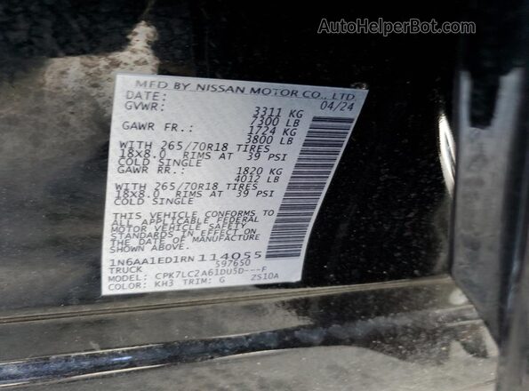 1N6AA1ED1RN114055 2024 NISSAN TITAN Black 