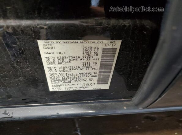 1N6AD0EV1JN715674 2018 NISSAN FRONTIER Black 