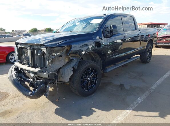 1N6BA1F41KN527697 2019 NISSAN TITAN XD Black Առջևի ձախ երեք քառորդ տեսարան