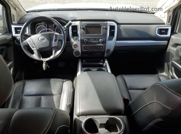1N6BA1F49KN511134 2019 NISSAN TITAN White Вид панелі приладів