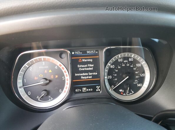 1N6BA1F49KN511134 2019 NISSAN TITAN White Вид щитка приладів