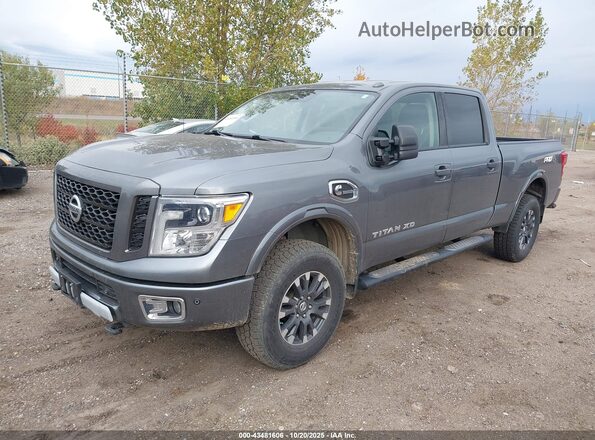 1N6BA1F4XJN514817 2018 NISSAN TITAN XD Gray Передня ліва чверть