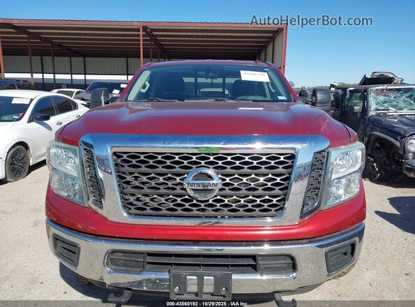 1N6BA1R9XHN524345 2017 NISSAN TITAN XD Red Instrument cluster view