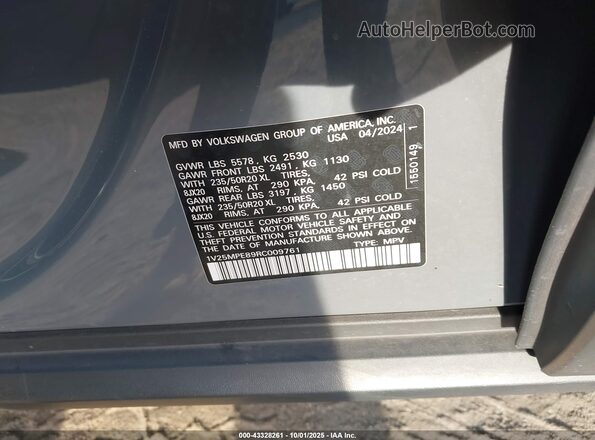 1V25MPE89RC009761 2024 VOLKSWAGEN ID.4 Gray Engine compartment view