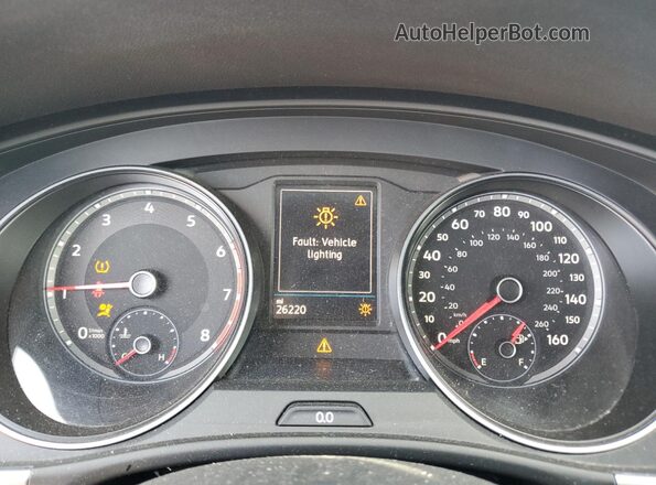 1V2GC2CA5LC204543 2020 VOLKSWAGEN ATLAS White Widok zestawu wskaźników
