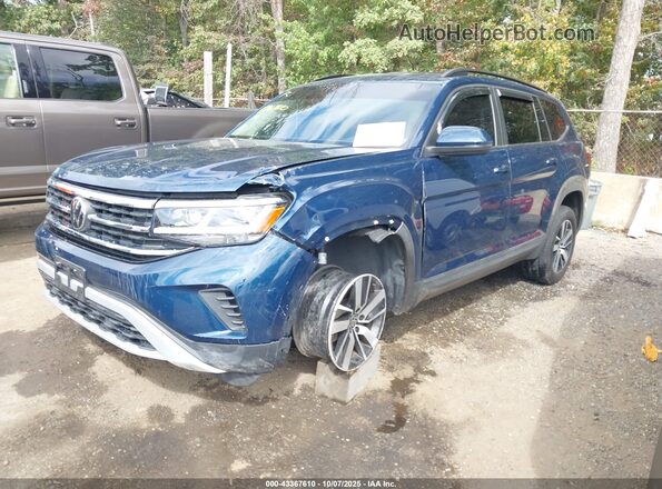1V2LP2CA8NC530505 2022 VOLKSWAGEN ATLAS Blue Przód lewy