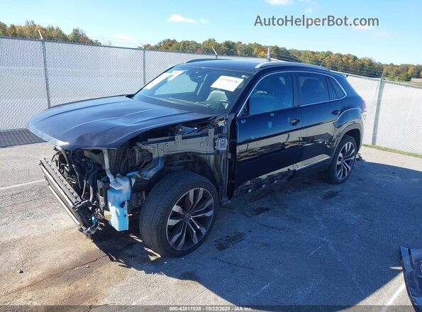 1V2SE2CA6LC223235 2020 VOLKSWAGEN ATLAS Black Առջևի ձախ երեք քառորդ տեսարան