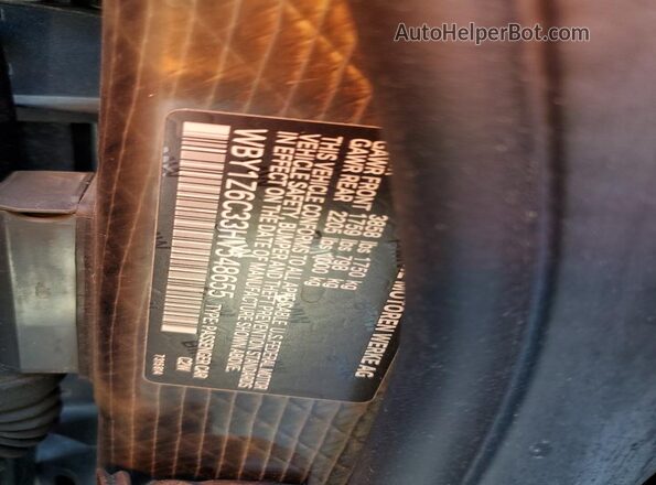 WBY1Z6C33HV548655 2017 BMW I3 Black Vista de la etiqueta del VIN