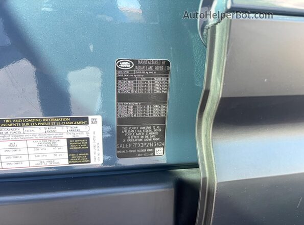 SALEK7EX3P2143434 2023 LAND ROVER DEFENDER Blue Widok wnętrza z tyłu
